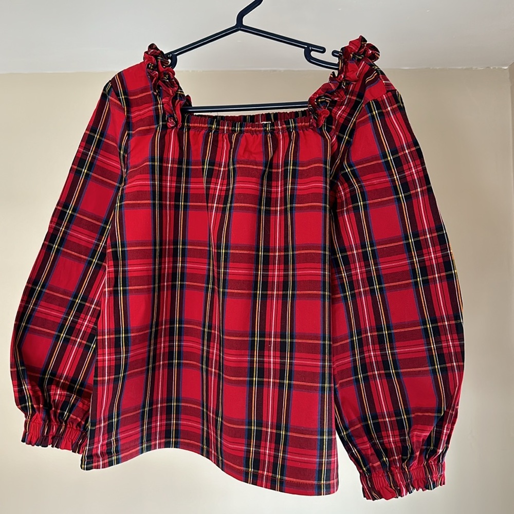Crew Cuts girls plaid tartan blouse